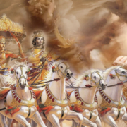 Krishna Arjuna strijd Kurukshetra